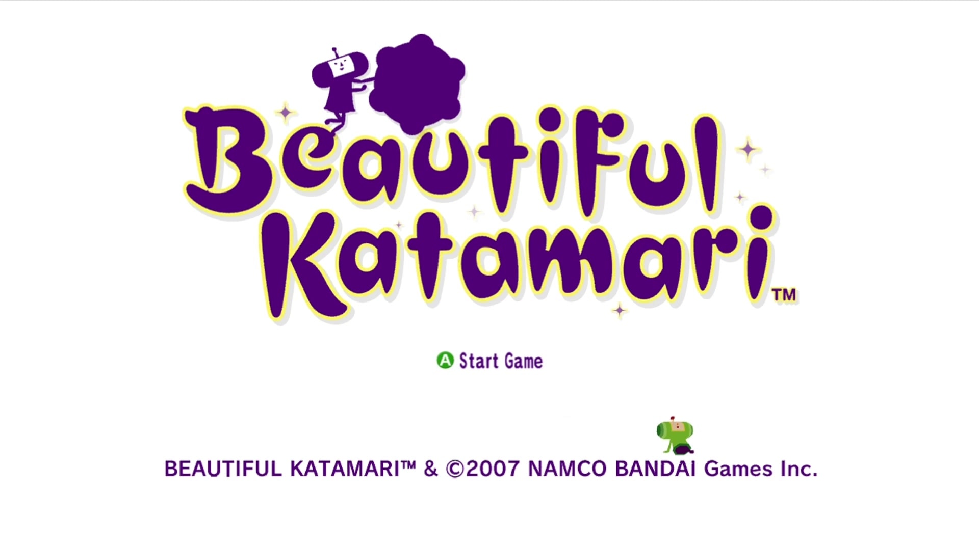 Beautiful Katamari title screen for Xbox 360